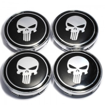 4pcs 60MM Cool 3D Skull Car Wheels Tires Wheel Center Caps Emblem Badge Decal Symbol for Opel Renault Mazda BMW AUDI Ford Toyota