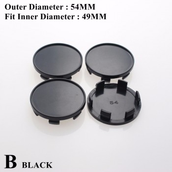 Blank Wheel Center Cap For Rims 50.5/54/56/58/59.5MM No Logo Without Emblem Car-Covers Cap Fit Plane Surface Sticker SET OF 4