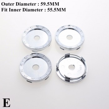 Blank Wheel Center Cap For Rims 50.5/54/56/58/59.5MM No Logo Without Emblem Car-Covers Cap Fit Plane Surface Sticker SET OF 4