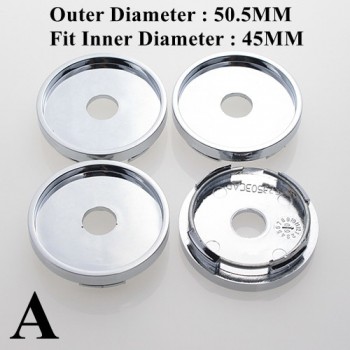 Blank Wheel Center Cap For Rims 50.5/54/56/58/59.5MM No Logo Without Emblem Car-Covers Cap Fit Plane Surface Sticker SET OF 4