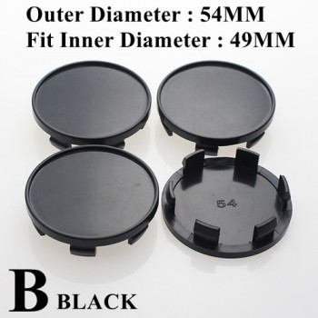 Blank Wheel Center Cap For Rims 50.5/54/56/58/59.5MM No Logo Without Emblem Car-Covers Cap Fit Plane Surface Sticker SET OF 4