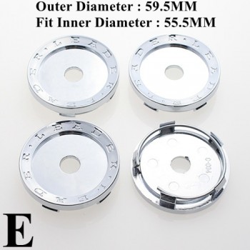 Blank Wheel Center Cap For Rims 50.5/54/56/58/59.5MM No Logo Without Emblem Car-Covers Cap Fit Plane Surface Sticker SET OF 4