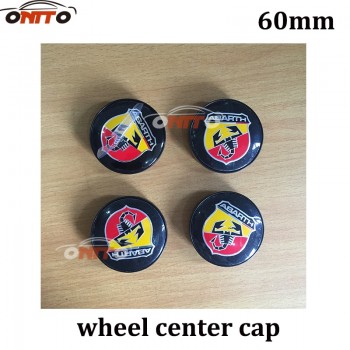 4PC 56mm 60mm for ABARTH logo Wheel Center Hub Cap Car Wheel Center cap Badge emblem cover car styling