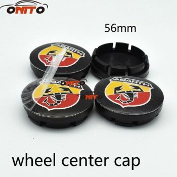 4PC 56mm 60mm for ABARTH logo Wheel Center Hub Cap Car Wheel Center cap Badge emblem cover car styling