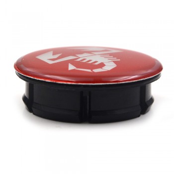 Gzhengtong 4pcs/lot 50mm (44mm) For 500 Abarth Wheel Hub Center Cap Black Caps for Fiat Abarth Marea Multipla Punto Red Scorpion