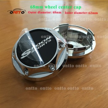 4pcs 68MM Chrome Wheel Center Hub Cap vossen VOLK SPOON SPORTS Wheel Dust-proof emblem covers