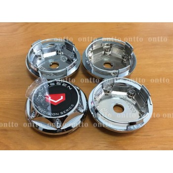 4pcs 68MM Chrome Wheel Center Hub Cap vossen VOLK SPOON SPORTS Wheel Dust-proof emblem covers
