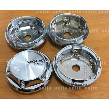 4pcs 68MM Chrome Wheel Center Hub Cap vossen VOLK SPOON SPORTS Wheel Dust-proof emblem covers