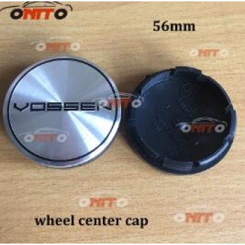 Car styling 4pcs/lot 56mm Black Car Custom Alloy ABS Rim Wheel Hub Hubcaps Center Center Caps Cover for vossen car emblem badge