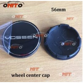 Car styling 4pcs/lot 56mm Black Car Custom Alloy ABS Rim Wheel Hub Hubcaps Center Center Caps Cover for vossen car emblem badge