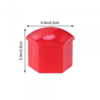 VORCOOL 20pcs 21mm Hexagonal Wheel Lug Nut Covers Bolts Covers Screw Protect Caps Cover Wheel Nuts with 1 Clip Car Styling