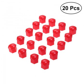 VORCOOL 20pcs 21mm Hexagonal Wheel Lug Nut Covers Bolts Covers Screw Protect Caps Cover Wheel Nuts with 1 Clip Car Styling