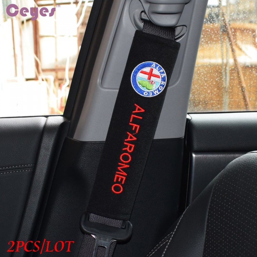 Car Seat Belt Cover Auto Car-Styling Pure Cotton Case For Alfa Romeo 159 147 156 Giulietta 147 159 Mito Accessories Car Styling