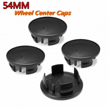 4Pcs 54MM Car Wheel Center Hub Caps Center Cover Emblem Badge For Mini Cooper Black Plastic