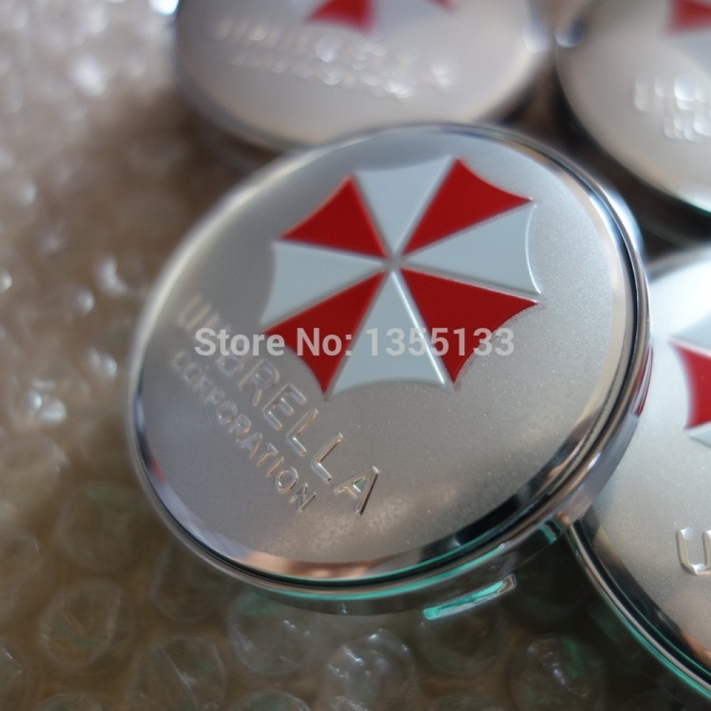 4pcs 60mm UMBRELLA CORPORATION logo Car emblem Wheel Center Hub Cap Badge logo cover Car styling