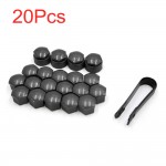 uxcell 20Pcs Gray Car Auto Wheel Nut Lug Hub Covers Screw Dust Caps for Audi A6 C5