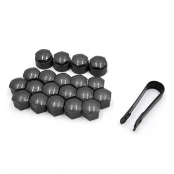 uxcell 20Pcs Gray Car Auto Wheel Nut Lug Hub Covers Screw Dust Caps for Audi A6 C5