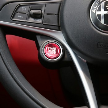 Car-styling Accessories Aluminum dedicated a key to for Alfa romeo Giulia Stelvio start button decorative ignition Stickers