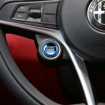 Car-styling Accessories Aluminum dedicated a key to for Alfa romeo Giulia Stelvio start button decorative ignition Stickers