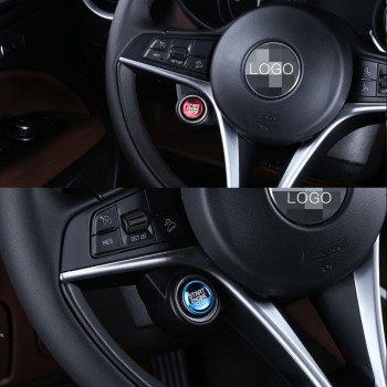 Car-styling Accessories Aluminum dedicated a key to for Alfa romeo Giulia Stelvio start button decorative ignition Stickers