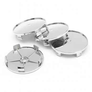 4PCS 69mm Silver ABS Car Auto Wheel Tires Center Hub Caps Without Logo