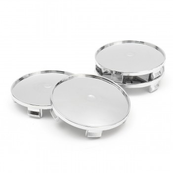 4PCS 69mm Silver ABS Car Auto Wheel Tires Center Hub Caps Without Logo