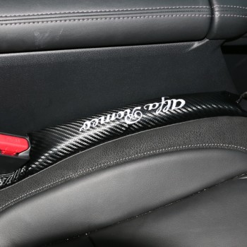 Car-Styling Car Seat Cushion Crevice Gap Stopper Emblems Pad Case For alfa romeo 159 147 156 giulietta 147 159 Car Seat Cover