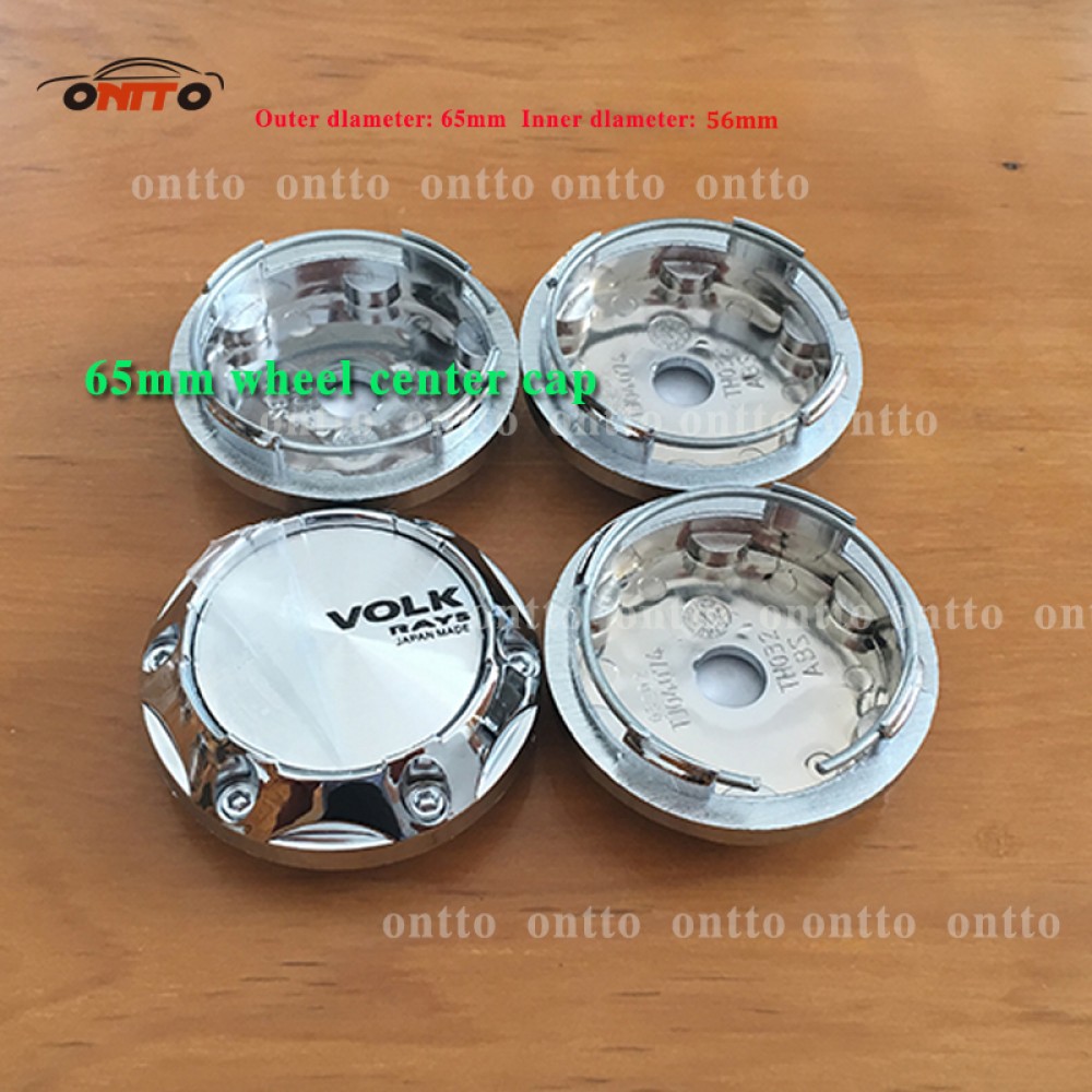 4PC 65mm Volk RAYS Japan Made Car Wheel Center Centre Hubs Cap Auto Styling Emblem 2.56