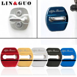 4pcs Car Accessories Car Styling Case For alfa romeo giulia stelvio Auto Door Lock Protection Cover Car-Styling