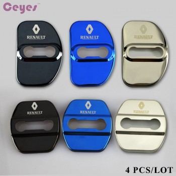 Ceyes Auto Car Styling Stainless Steel Door Lock Decoration Protection Cover Case For Renault Koleos Megane 2 Duster Car-Styling