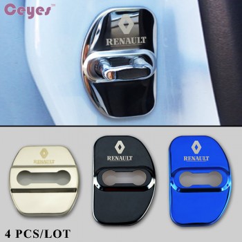 Ceyes Auto Car Styling Stainless Steel Door Lock Decoration Protection Cover Case For Renault Koleos Megane 2 Duster Car-Styling