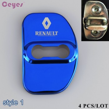 Ceyes Auto Car Styling Stainless Steel Door Lock Decoration Protection Cover Case For Renault Koleos Megane 2 Duster Car-Styling