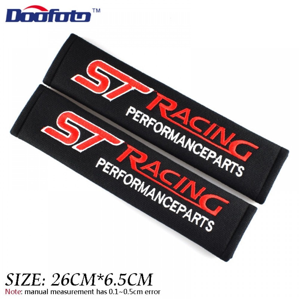 Doofoto Logo Fit For ST Racing Shoulder Sleeve For Ford Focus 2 3 Mondeo Ecosport Kuga Mk4 Fiesta Mustang Mk3 Fusion Car Styling