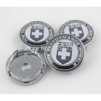 60mm HRE wheels cap Car  styling Wheel Center Hub Cover Black+Grey