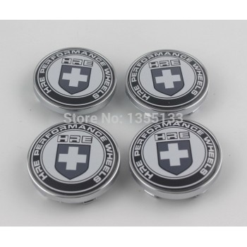 60mm HRE wheels cap Car  styling Wheel Center Hub Cover Black+Grey