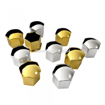 20Pcs Universal Anti-Rust 17 mm Chrome Silver Glossy ABS Auto Trim Tyre Wheel Nut Screw Bolt Protection Covers Caps Car Styling