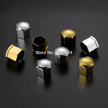 20Pcs Universal Anti-Rust 17 mm Chrome Silver Glossy ABS Auto Trim Tyre Wheel Nut Screw Bolt Protection Covers Caps Car Styling