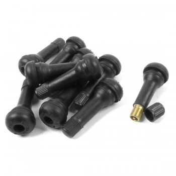 New Arrival 10Pcs  TR414 core vacuum tire nozzle car black rubber valve alloy valve