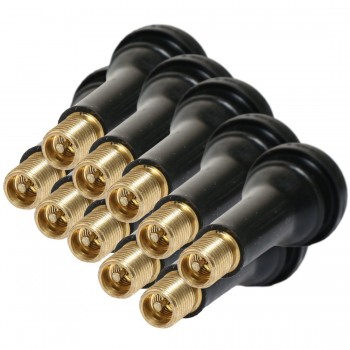 New Arrival 10Pcs  TR414 core vacuum tire nozzle car black rubber valve alloy valve