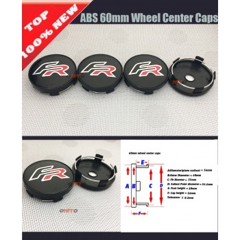 4PCS/lot 56mm 60mm 64mm Car Wheel Hub caps car emblem wheel center caps for FR logo for Cordoba Leon Ibiza Toledo auto styling