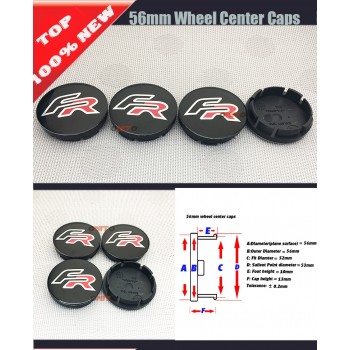4PCS/lot 56mm 60mm 64mm Car Wheel Hub caps car emblem wheel center caps for FR logo for Cordoba Leon Ibiza Toledo auto styling