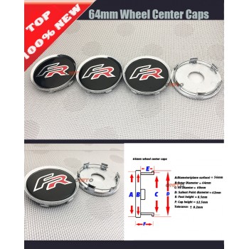 4PCS/lot 56mm 60mm 64mm Car Wheel Hub caps car emblem wheel center caps for FR logo for Cordoba Leon Ibiza Toledo auto styling