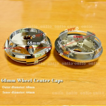 4pcs 2.67 68mm 3D Chrome R line Badge logo Emblem Rline Car stickers Racing logo Wheel Center Hub Cap