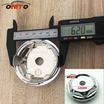 4pcs 2.67 68mm 3D Chrome R line Badge logo Emblem Rline Car stickers Racing logo Wheel Center Hub Cap