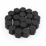 uxcell 20pcs 15mm Rubber Car Wheel Tire Tyre Nut Screw Cover Caps Hub Protector Black