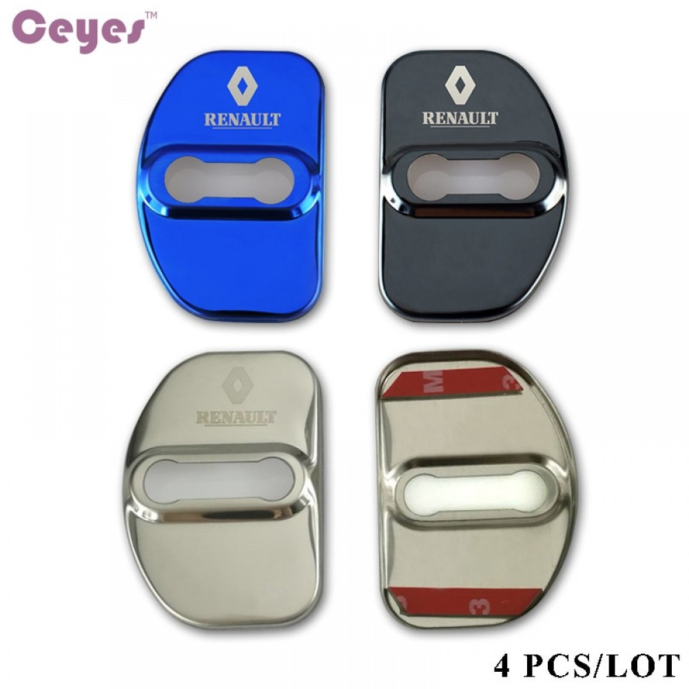 Ceyes Door Lock Decoration Protection Cover Car Styling Case For Renault Megane 2 3 Scenic Laguna Stainless Steel Car-Styling