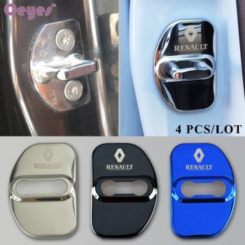 Ceyes Door Lock Decoration Protection Cover Car Styling Case For Renault Megane 2 3 Scenic Laguna Stainless Steel Car-Styling