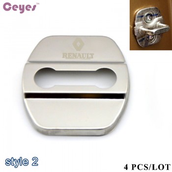 Ceyes Door Lock Decoration Protection Cover Car Styling Case For Renault Megane 2 3 Scenic Laguna Stainless Steel Car-Styling
