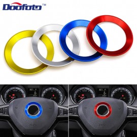 Doofoto Car Styling Steering Wheel Circle Ring Accessories For Skoda Octavia A 7 A7 A5 2 Rapid Fabia Superb 2012-2016 Decorative