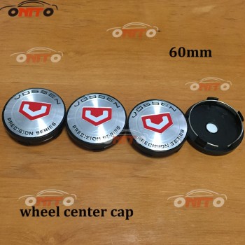 Car Accessories 4pcs 56mm 60mm Car Center Caps Badge Auto Car Wheel Hub Caps Emblem Wheel Center Caps for Vossen car styling